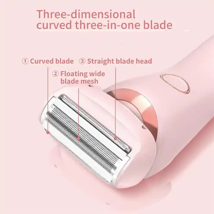 NNEDSZ Pink 2-in-1 Electric Razor for Women - Multifunctional Rechargeable Hair Removal Shaver